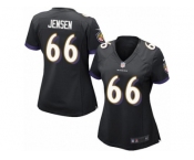 Women Nike Baltimore Ravens #66 Ryan Jensen Game Black Alternate NFL Jersey
