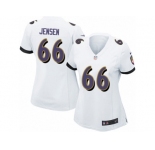 Women Nike Baltimore Ravens #66 Ryan Jensen Game White NFL Jersey
