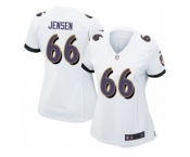 Women Nike Baltimore Ravens #66 Ryan Jensen Game White NFL Jersey