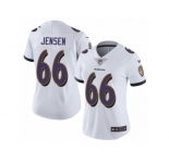Women Nike Baltimore Ravens #66 Ryan Jensen White Vapor Untouchable Limited Player NFL Jersey