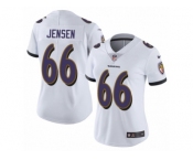 Women Nike Baltimore Ravens #66 Ryan Jensen White Vapor Untouchable Limited Player NFL Jersey