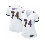 Women Nike Baltimore Ravens #74 James Hurst Game White NFL Jersey