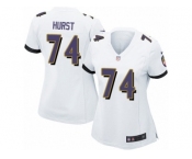 Women Nike Baltimore Ravens #74 James Hurst Game White NFL Jersey