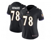 Women Nike Baltimore Ravens #78 Austin Howard Black Alternate Vapor Untouchable Limited Player NFL Jersey