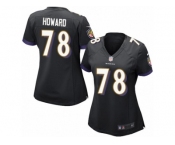 Women Nike Baltimore Ravens #78 Austin Howard Game Black Alternate NFL Jersey