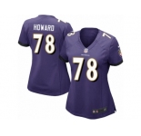 Women Nike Baltimore Ravens #78 Austin Howard Game Purple Team Color NFL Jersey