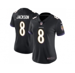 Women Nike Baltimore Ravens #8 Lamar Jackson Black Alternate Stitched NFL Vapor Untouchable Limited Jersey