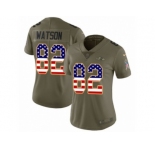 Women Nike Baltimore Ravens #82 Benjamin Watson Limited Olive USA Flag Salute to Service NFL Jersey