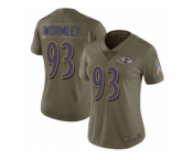 Women Nike Baltimore Ravens #93 Chris Wormley Limited Olive 2017 Salute to Service NFL Jerse