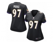 Women Nike Baltimore Ravens #97 Michael Pierce Game Black Alternate NFL Jersey