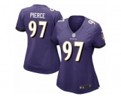 Women Nike Baltimore Ravens #97 Michael Pierce Game Purple Team Color NFL Jersey