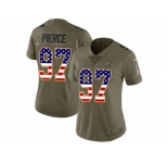 Women Nike Baltimore Ravens #97 Michael Pierce Limited Olive USA Flag Salute to Service NFL Jersey
