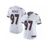 Women Nike Baltimore Ravens #97 Michael Pierce White Vapor Untouchable Limited Player NFL Jersey