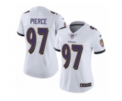 Women Nike Baltimore Ravens #97 Michael Pierce White Vapor Untouchable Limited Player NFL Jersey