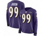 Women Nike Baltimore Ravens #99 Matt Judon Limited Purple Therma Long Sleeve NFL Jersey