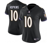 Women's Baltimore Ravens #10 DeAndre Hopkins Black 2025 Vapor Football Jersey