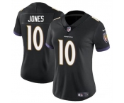 Women's Baltimore Ravens #10 Emory Jones Black Vapor Football Jersey