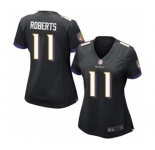 Women's Baltimore Ravens #11 Seth Roberts Game Black Alternate Football Jersey