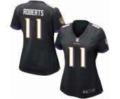 Women's Baltimore Ravens #11 Seth Roberts Game Black Alternate Football Jersey