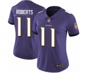 Women's Baltimore Ravens #11 Seth Roberts Purple Team Color Vapor Untouchable Limited Player Football Jersey