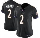 Women's Baltimore Ravens #2 Nate Wiggins Black 2024 Draft Football Jersey