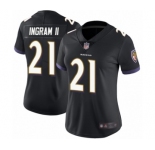 Women's Baltimore Ravens #21 Mark Ingram II Black Alternate Vapor Untouchable Limited Player Football Jersey