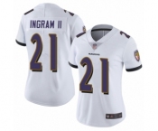 Women's Baltimore Ravens #21 Mark Ingram II White Vapor Untouchable Limited Player Football Jersey