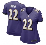Women's Baltimore Ravens #22 Derrick Henry Purple Football Stitched Jersey
