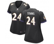 Womens Baltimore Ravens #24 Malaki Starks Nike Black Alternate Limited Jersey