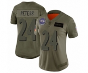 Women's Baltimore Ravens #24 Marcus Peters Limited Camo 2019 Salute to Service Football Jersey