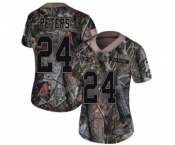 Women's Baltimore Ravens #24 Marcus Peters Limited Camo Rush Realtree Football Jersey