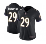 Women's Baltimore Ravens #29 Earl Thomas III Black Alternate Vapor Untouchable Limited Player Football Jersey