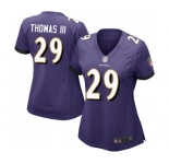 Women's Baltimore Ravens #29 Earl Thomas III Game Purple Team Color Football Jersey