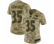 Women's Baltimore Ravens #35 Gus Edwards Limited Camo 2018 Salute to Service Football Jersey