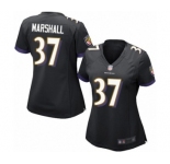 Women's Baltimore Ravens #37 Iman Marshall Game Black Alternate Football Jersey
