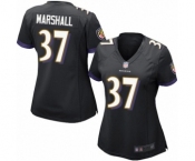 Women's Baltimore Ravens #37 Iman Marshall Game Black Alternate Football Jersey