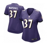 Women's Baltimore Ravens #37 Iman Marshall Game Purple Team Color Football Jersey