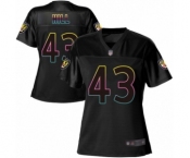Women's Baltimore Ravens #43 Justice Hill Game Black Fashion Football Jersey