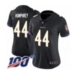 Women's Baltimore Ravens #44 Marlon Humphrey Black Alternate Vapor Untouchable Limited Player 100th Season Football Jersey