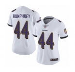 Women's Baltimore Ravens #44 Marlon Humphrey White Vapor Untouchable Limited Player Football Jersey