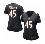 Women's Baltimore Ravens #45 Jaylon Ferguson Game Black Alternate Football Jersey