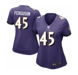 Women's Baltimore Ravens #45 Jaylon Ferguson Game Purple Team Color Football Jersey