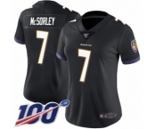 Women's Baltimore Ravens #7 Trace McSorley Black Alternate Vapor Untouchable Limited Player 100th Season Football Jersey