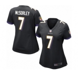 Women's Baltimore Ravens #7 Trace McSorley Game Black Alternate Football Jersey