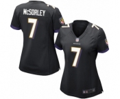 Women's Baltimore Ravens #7 Trace McSorley Game Black Alternate Football Jersey