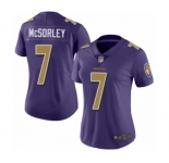 Women's Baltimore Ravens #7 Trace McSorley Limited Purple Rush Vapor Untouchable Football Jersey