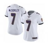 Women's Baltimore Ravens #7 Trace McSorley White Vapor Untouchable Limited Player Football Jersey