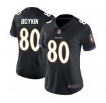 Women's Baltimore Ravens #80 Miles Boykin Black Alternate Vapor Untouchable Limited Player Football Jersey