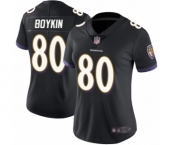 Women's Baltimore Ravens #80 Miles Boykin Black Alternate Vapor Untouchable Limited Player Football Jersey
