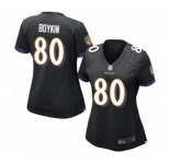 Women's Baltimore Ravens #80 Miles Boykin Game Black Alternate Football Jersey